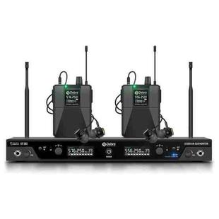 DEBRA ST-202 Professional Stage Wireless Audio Return Monitoring System with Two Receivers(UK Plug)