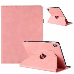 For iPad 2022 / 2025 Solid Color Rotation Holder Leather Smart Tablet Case(Pink)