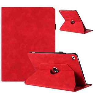 For iPad Air 2 / 1 / 9.7 2018 / 2017 Solid Color Rotation Holder Leather Smart Tablet Case(Red)