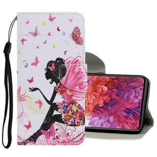 For Samsung Galaxy S20 FE 5G / S20 Lite Coloured Drawing Pattern Horizontal Flip PU Leather Case with Holder & Card Slots & Wallet & Lanyard(Elf Girl)