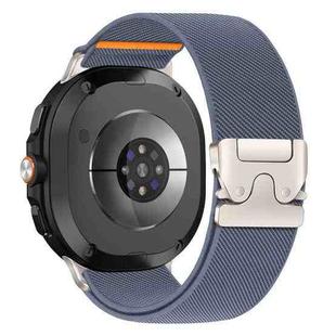 For Samsung Galaxy Watch8 / Watch8 Classic xDfind Parachute Buckle Stretch Nylon Watch Band(Blue Grey)