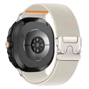 For Samsung Galaxy Watch8 / Watch8 Classic xDfind Parachute Buckle Stretch Nylon Watch Band(Starlight)