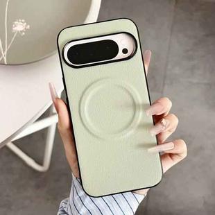 For Google Pixel 10 / 10 Pro Magsafe Magnetic Plain Leather Phone Case(Light Green)