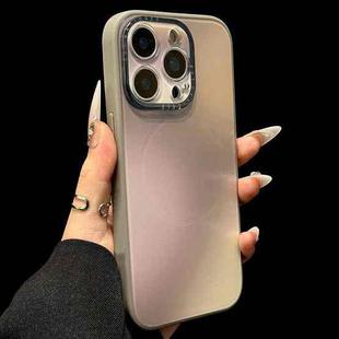 For iPhone 12 Pro Gradient Silk Print Acrylic Hybrid TPU MagSafe Phone Case(Grey)