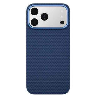 For iPhone 17 Pro Max Metal Frame Nanofiber MagSafe Magnetic Phone Case(Blue)