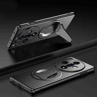 For OPPO Find X7 Spaceship MagSafe Folding Holder Phone Case(Black)