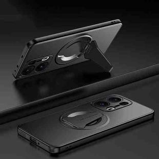 For OPPO Reno13 Pro Global Spaceship MagSafe Folding Holder Phone Case(Black)