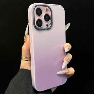 For iPhone 14 Pro Max Gradient Silk Print Acrylic Hybrid TPU Phone Case(Purple)