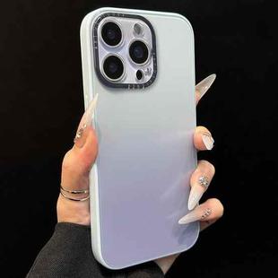 For iPhone 12 Pro Gradient Silk Print Acrylic Hybrid TPU Phone Case(Blue)