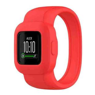 For GarminFit jr. 3 xDfind Solid Color Integrated Silicone Watch Band(Red)
