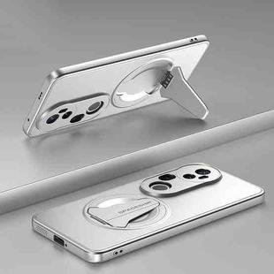 For vivo S20 Pro Spaceship MagSafe Folding Holder Phone Case(Silver White)