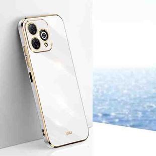 For Wiko Hi Enjoy 80 Pro XINLI Straight Edge 6D Electroplate TPU Phone Case(White)
