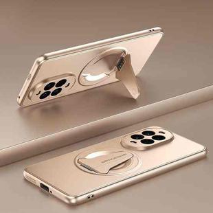 For Huawei nova 13 Pro Spaceship MagSafe Folding Holder Phone Case(Desert Gold)