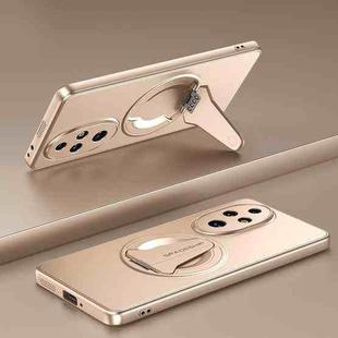 For Honor 200 Spaceship MagSafe Folding Holder Phone Case(Desert Gold)