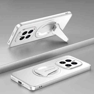 For Honor GT Pro Spaceship MagSafe Folding Holder Phone Case(Silver White)