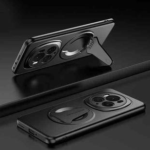 For Honor Magic6 Pro Spaceship MagSafe Folding Holder Phone Case(Black)