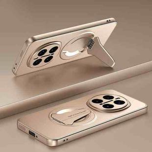 For Honor Magic7 Pro Spaceship MagSafe Folding Holder Phone Case(Desert Gold)