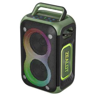 Zealot PT02 60W Portable Outdoor RGB Colorful Light Stereo Bluetooth Speaker(Green)