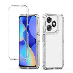 For Tecno Spark 10 Transparent Acrylic Laser Paper Phone Case(Love Heart)