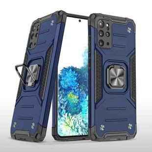 For Samsung Galaxy S20 Plus Magnetic Armor Shockproof TPU + PC Case with Metal Ring Holder(Blue)