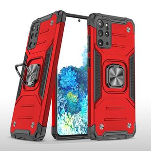 For Samsung Galaxy S20 Plus Magnetic Armor Shockproof TPU + PC Case with Metal Ring Holder(Red)
