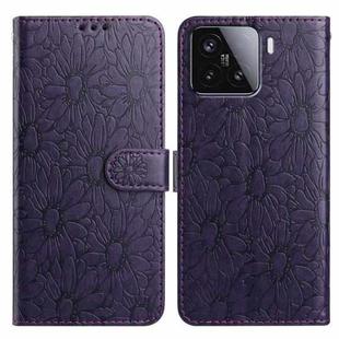 For Xiaomi 15T 5G Daisy Embossed Leather Phone Case(Dark Purple)