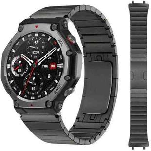 For  Amazfit T-Rex 3 One Beads Side Detachable Stainless Steel Watch Band(Grey)