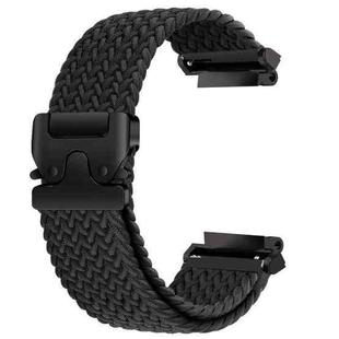 For  Amazfit T-Rex 2 Parachute Snap Buckle Braided Watch Band(Black)