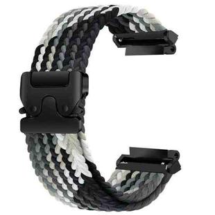 For Amazfit T-Rex Pro Parachute Snap Buckle Braided Watch Band(Black Chocolate)