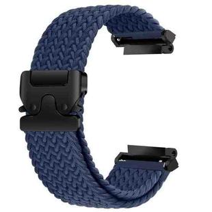 For Amazfit T-Rex Pro Parachute Snap Buckle Braided Watch Band(Dark Blue)
