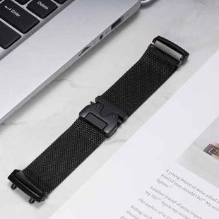 For  Amazfit T-Rex 3 Parachute Snap Buckle Milanese Titanium Alloy Watch Band(Black)