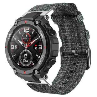 For Amazfit T-Rex 3 xDfind Nylon Canvas Watch Band(Dark Grey)