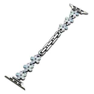 For Apple Watch 42 / 44 / 45 / 46 / 49mm xDfind Sun Petal Metal Watch Band(Silver)