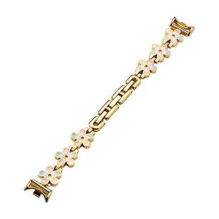For Xiaomi Smart Band 10 / 9 / 8 xDfind Sun Petal Metal Watch Band(Gold)