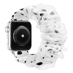For Apple Watch 38 / 40 / 41 / S10 42mm xDfind Polyester Hybrid Organza Double Layer Watch Band(Black Dot)