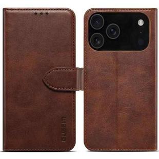 For iPhone 17 Pro Max GUSSIM Magnetic Horizontal Flip Leather Phone Case(Dark Brown)