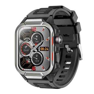 GTS9 1.96 inch TFT Screen Outdoor Rugged Smart Watch 3ATM Waterproof(Dark Grey+Black)