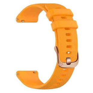 20mm For Garmin Vivoactive 5 / Venu / Forerunner 165 xDfind Rose Gold Buckle Silicone Sport Watch Band(Orange)