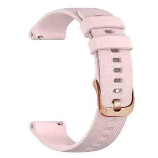 22mm For Garmin Vivoactive 5 / Venu / Forerunner 165 xDfind Rose Gold Buckle Silicone Sport Watch Band(Pink)