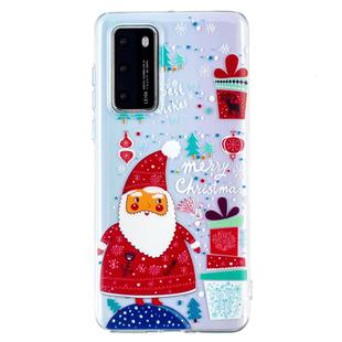 For Huawei P40 Christmas Pattern TPU Protective Case(Santa Gift)