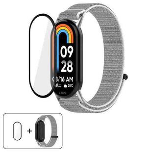 For Xiaomi Smart Band 10 / 10 NFC Nylon Hook and Loop Fastener Watch Band with 3D Curved Film(Sea Shell Color)