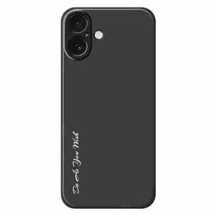 For iPhone 16 Plus Do As You Wish A1440 Fine Hole Straight Edge Silicone Phone Case(Black)