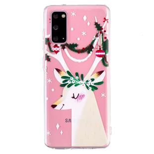 For Samsung Galaxy S20+ Christmas Pattern TPU Protective Case(Elk)