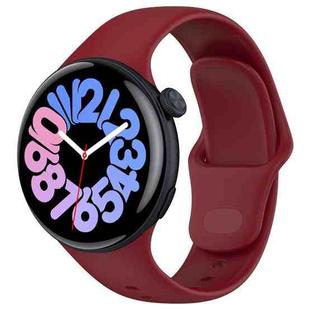 For vivo Watch 3 xDfind Pure Color Silicone Watch Band(Wine Red)