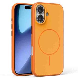 For iPhone 17 Solid Color Magnetic MagSafe Frosted Phone Case(Orange)