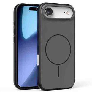 For iPhone Air Solid Color Magnetic MagSafe Frosted Phone Case(Black)