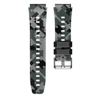 22mm xDfind Camouflage Silicone Watch Band(Black)