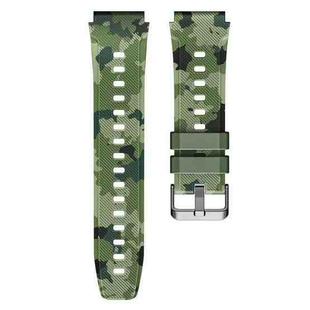 22mm xDfind Camouflage Silicone Watch Band(Green)