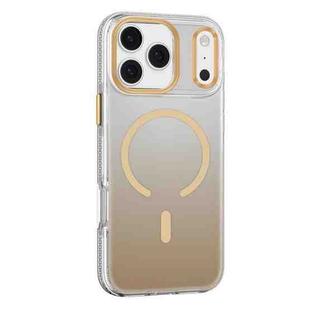 For iPhone 17 Pro Max Mutural Ice Series MagSafe Gradient Matte PC Hybrid TPU Phone Case(Gold)
