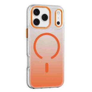 For iPhone 17 Pro Max Mutural Ice Series MagSafe Gradient Matte PC Hybrid TPU Phone Case(Orange)
